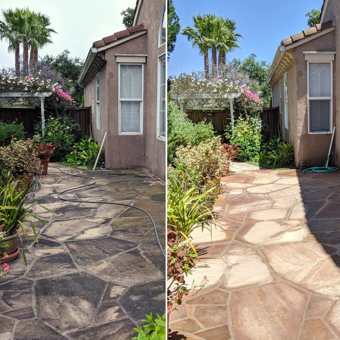 Before and After Pressure Washing